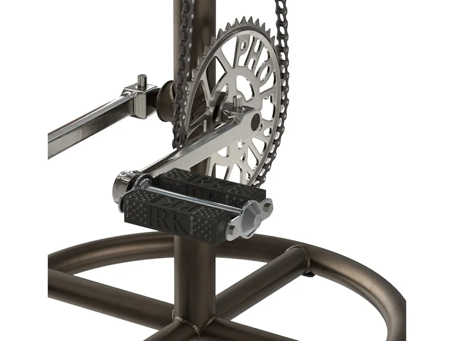 Taburete de bar de 73 cm en cuero marrón - Gaya