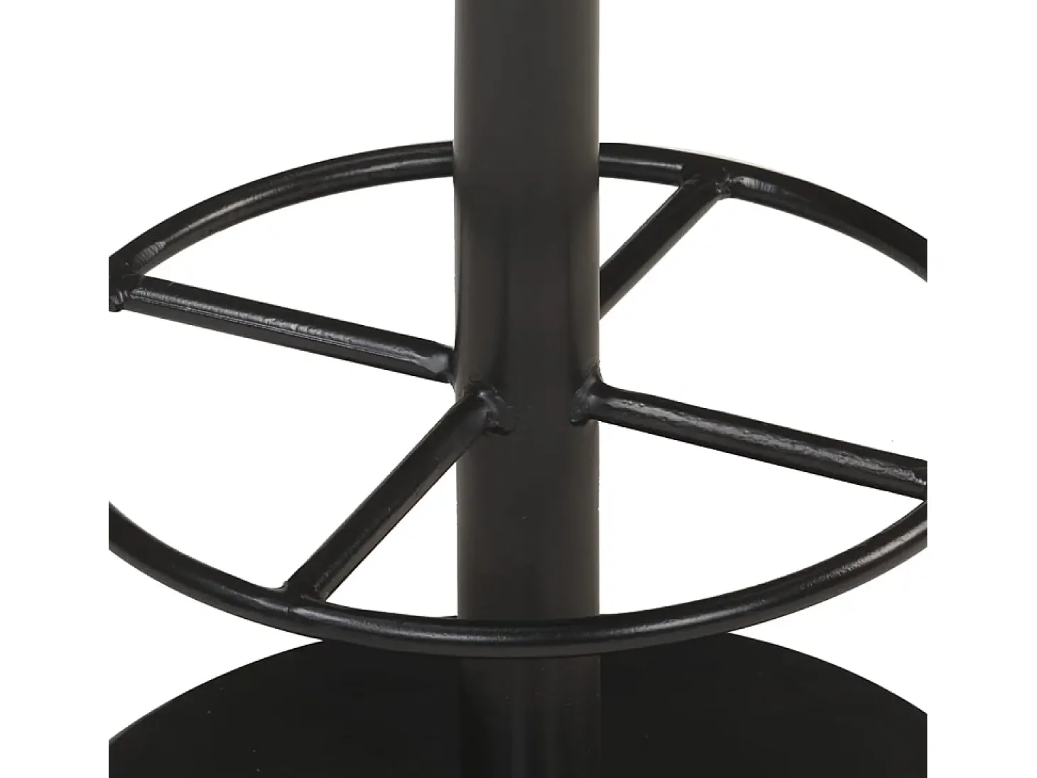 Taburete de bar de cuero genuino negro