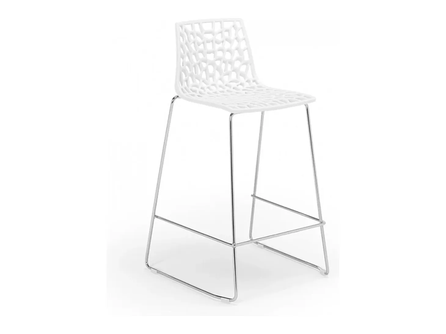 Taburete de bar de diseño Grand Soleil 64cm Mini Spider - Blanco