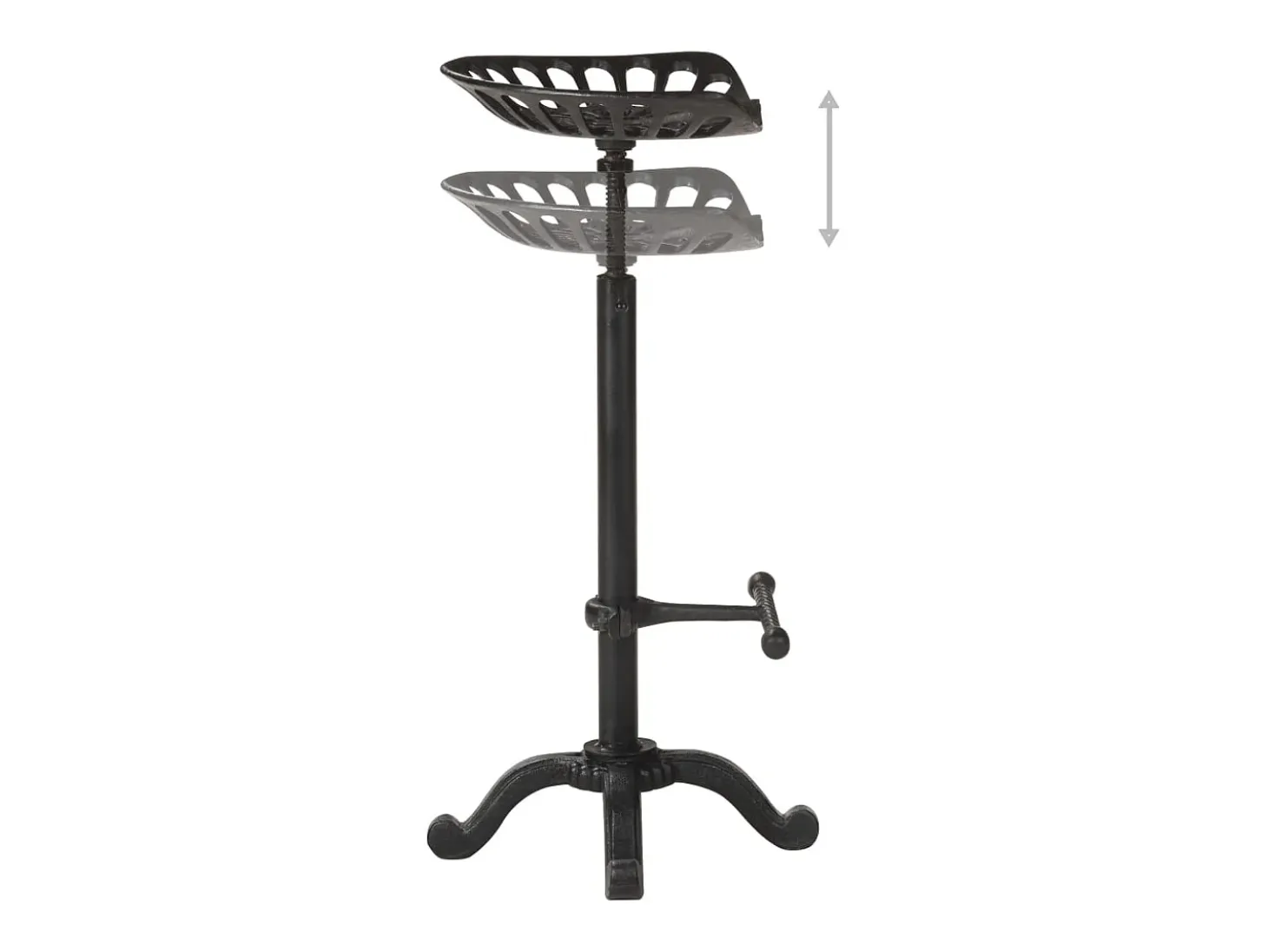 Taburete de bar de hierro fundido negro