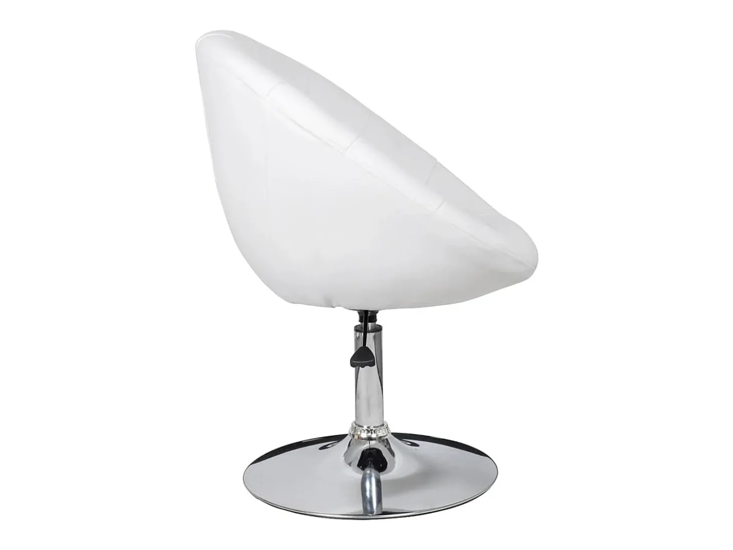 Taburete de bar de piel sintética blanca