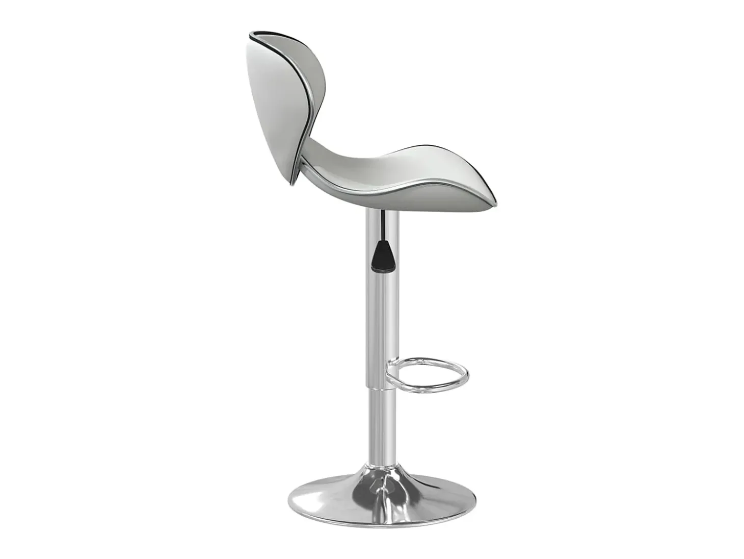 Taburete de bar de piel sintética blanca