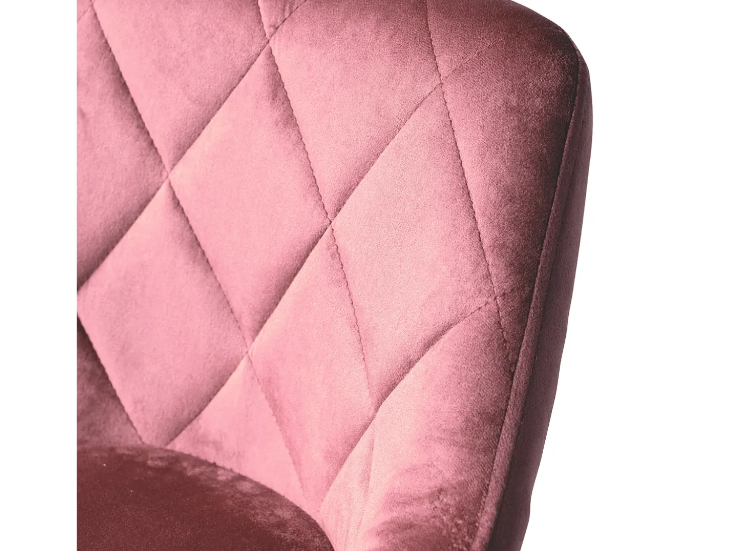 Taburete de bar de terciopelo rosa ROBIN