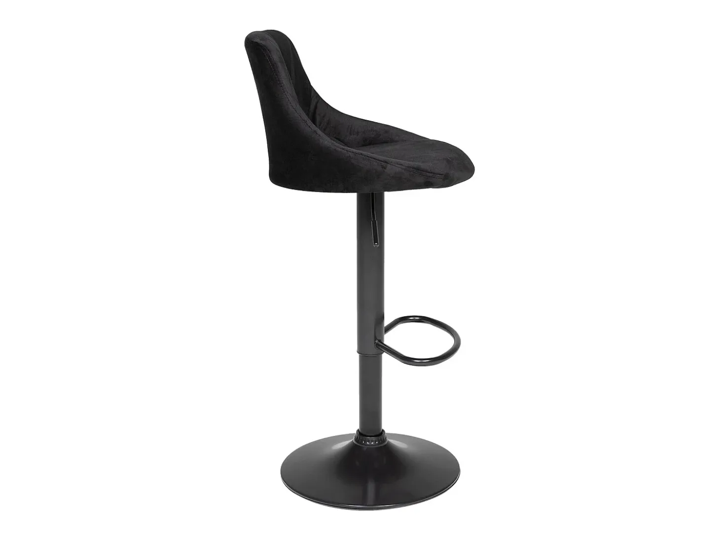 Taburete de bar de terciopelo negro ROBIN
