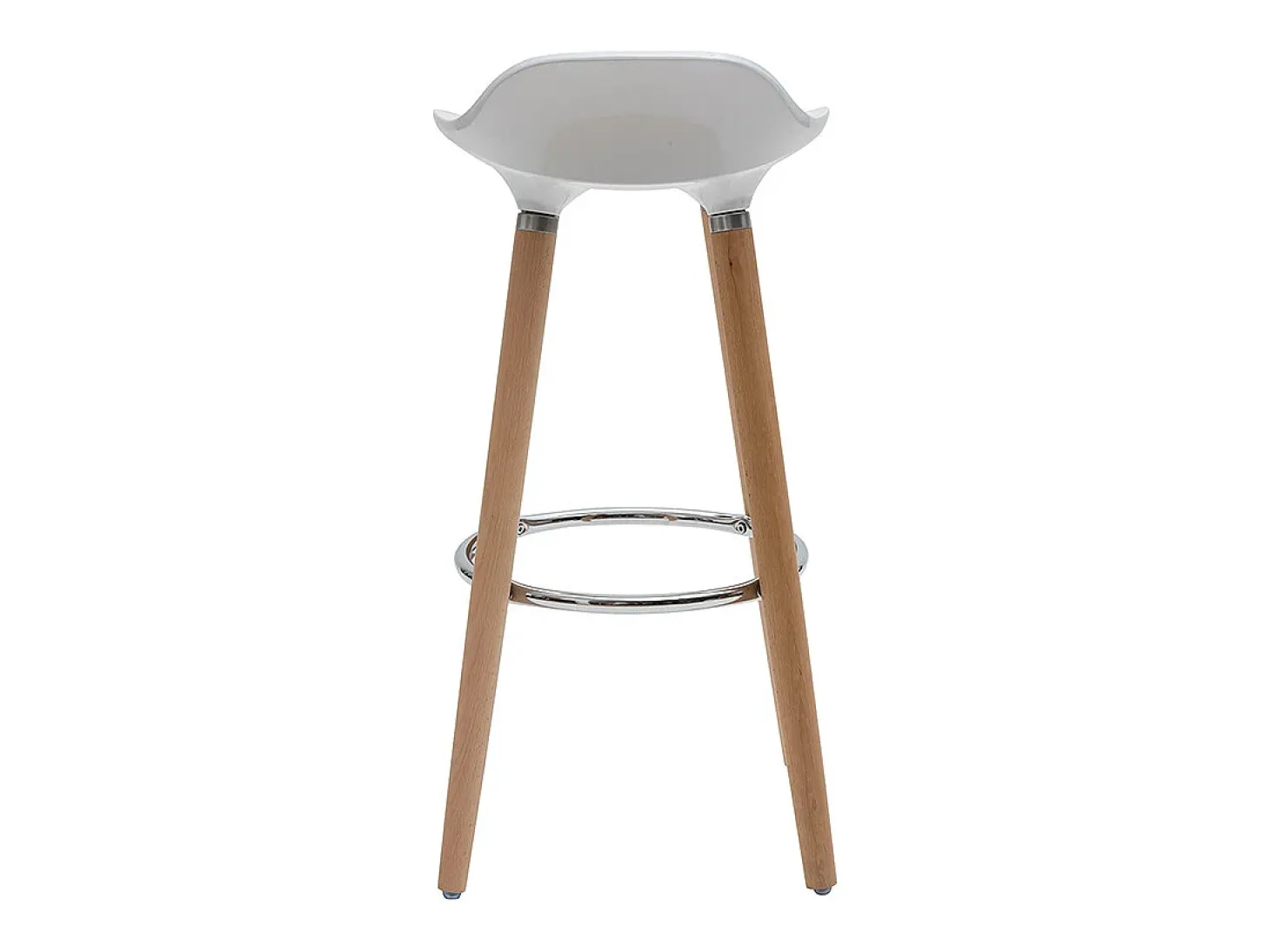 Taburete de bar diseño escandinavo blanco lote de 2 GILDA