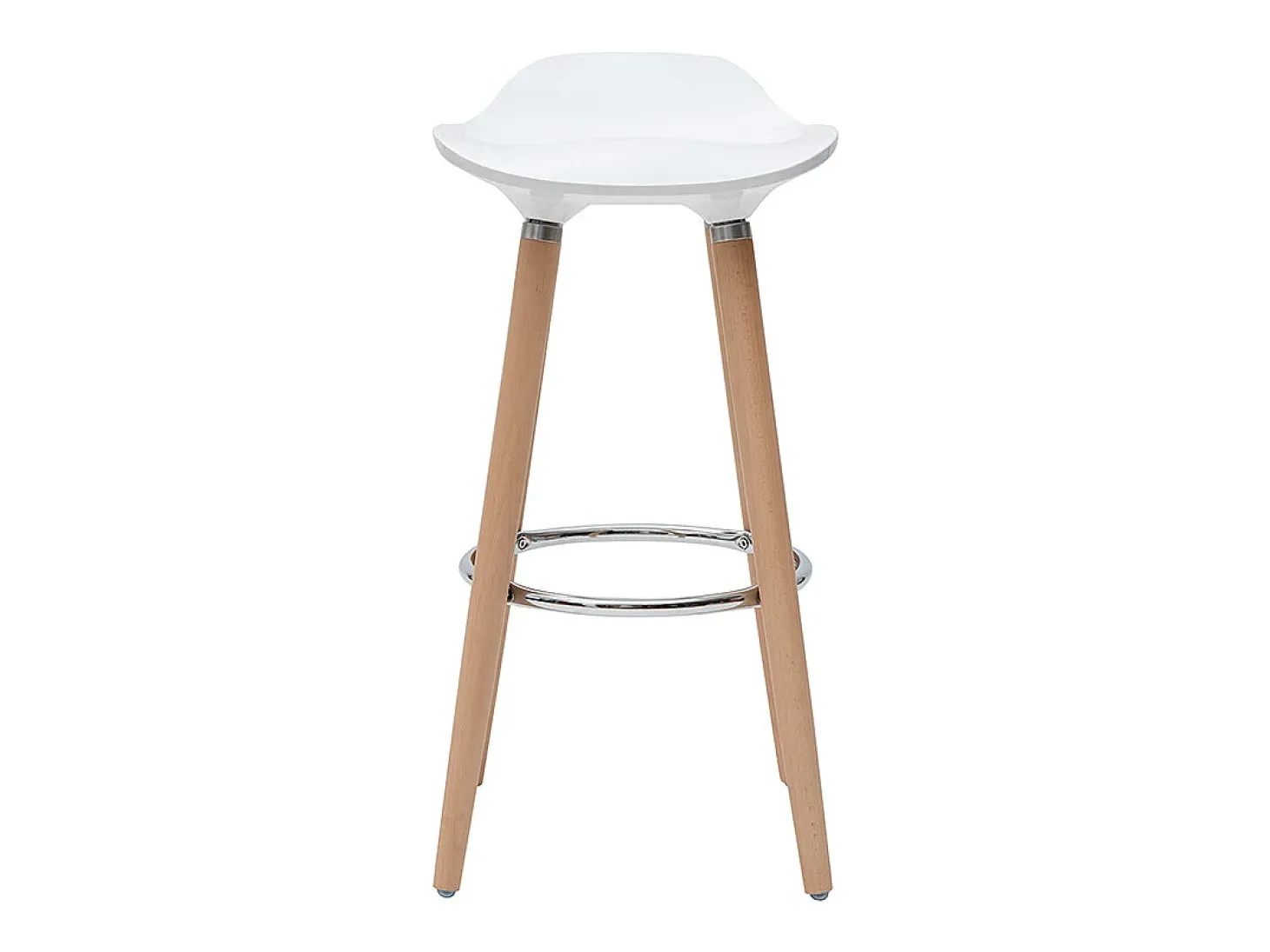 Taburete de bar diseño escandinavo blanco lote de 2 GILDA