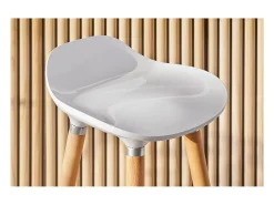 Taburete de bar diseño escandinavo blanco lote de 2 GILDA