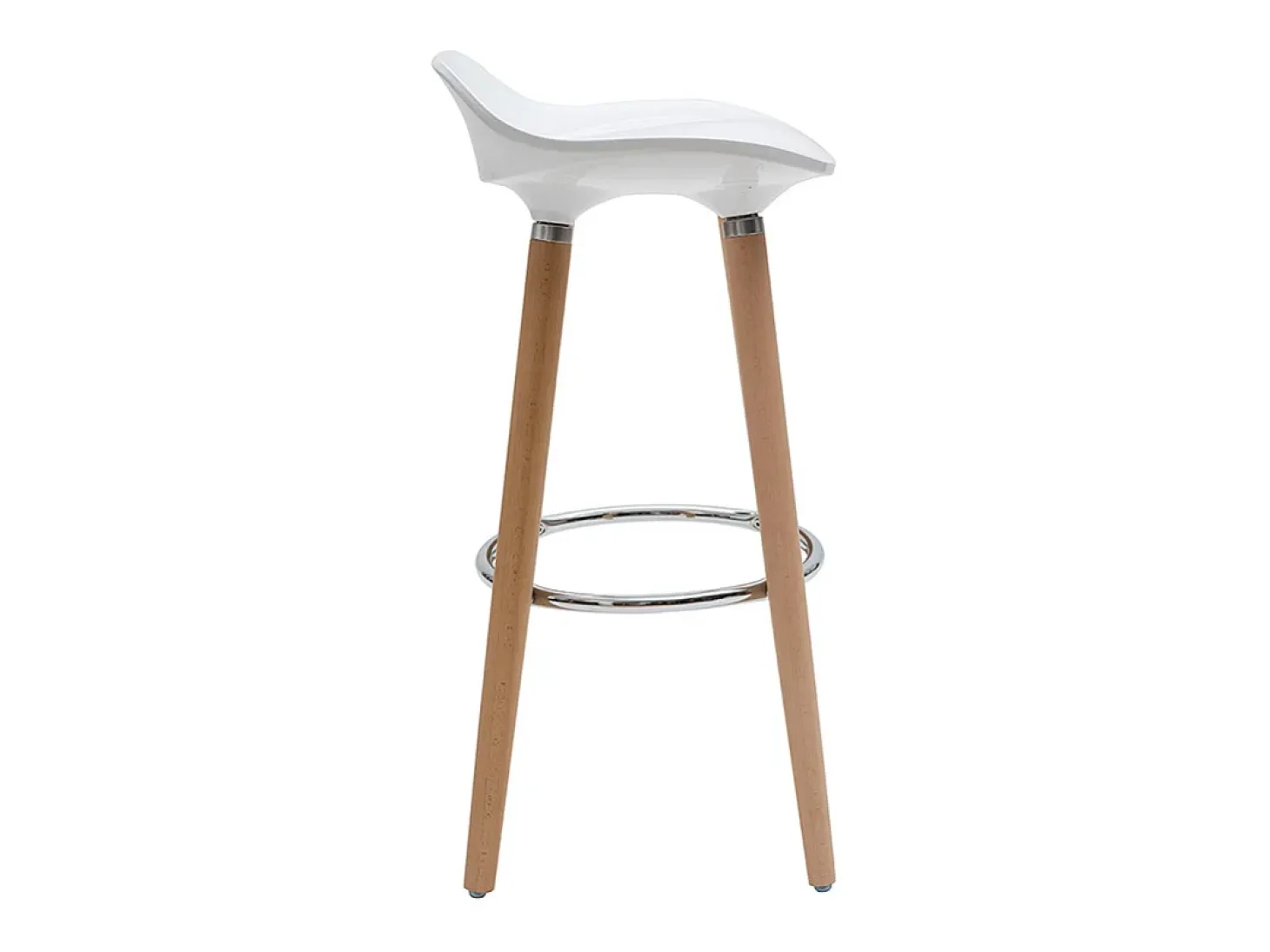 Taburete de bar diseño escandinavo blanco lote de 2 GILDA