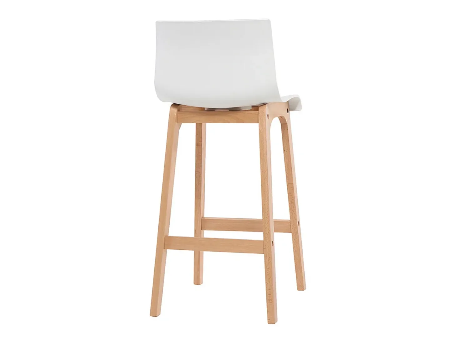 Taburete de bar diseño madera y blanco 75cm lote de 2 NEW SURF