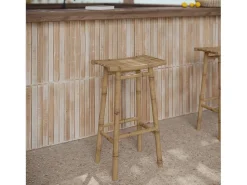 Taburete de bar exterior en bambú 74 cm - Vadella