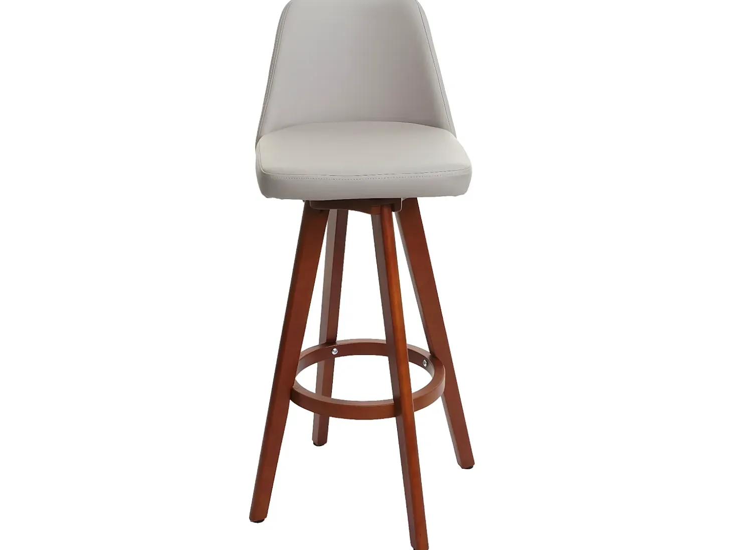 Taburete de bar giratorio MCW-C43, taupe