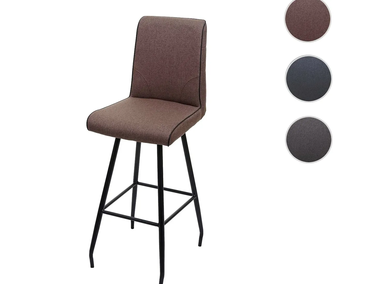 Taburete de bar giratorio MCW-H72, marrón