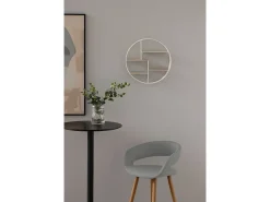 Taburete de bar Gramma altura 88 cm en color gris claro con estructura de roble.