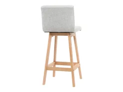Taburete de bar madera y gris perla 65cm lote de 2 KLARIS