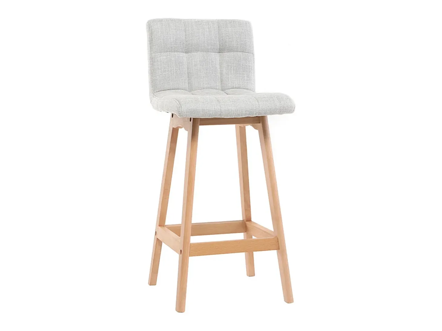 Taburete de bar madera y gris perla 65cm lote de 2 KLARIS