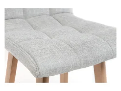 Taburete de bar madera y gris perla 65cm lote de 2 KLARIS