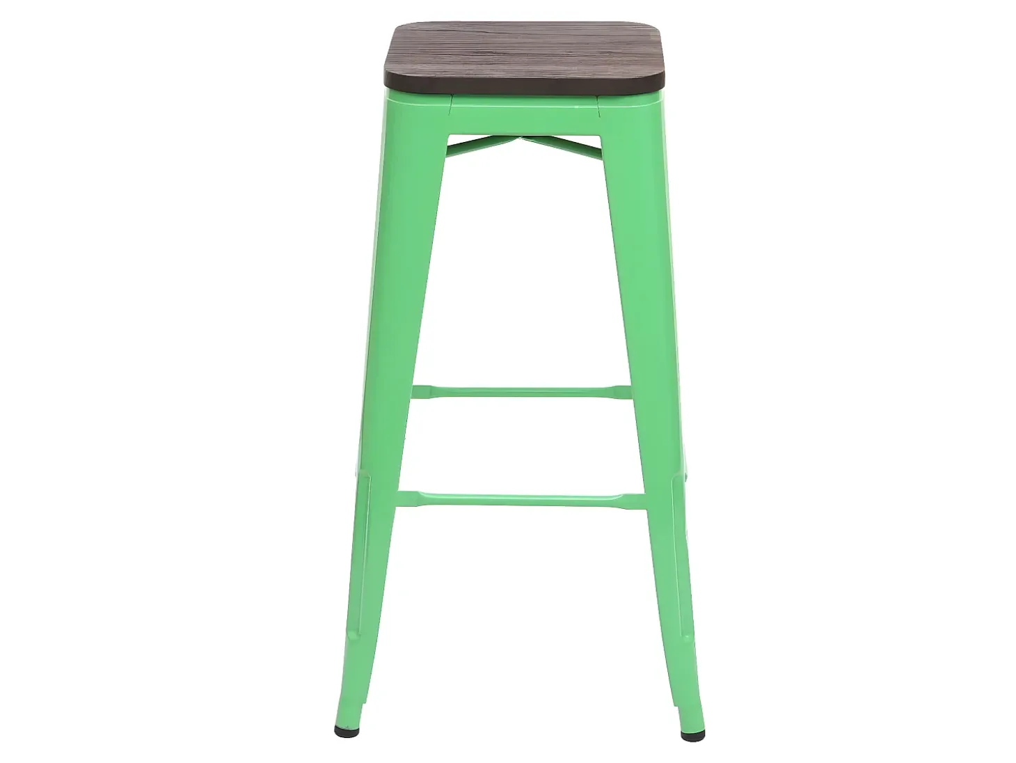 Taburete de bar MCW-A73 Metal apilable, verde