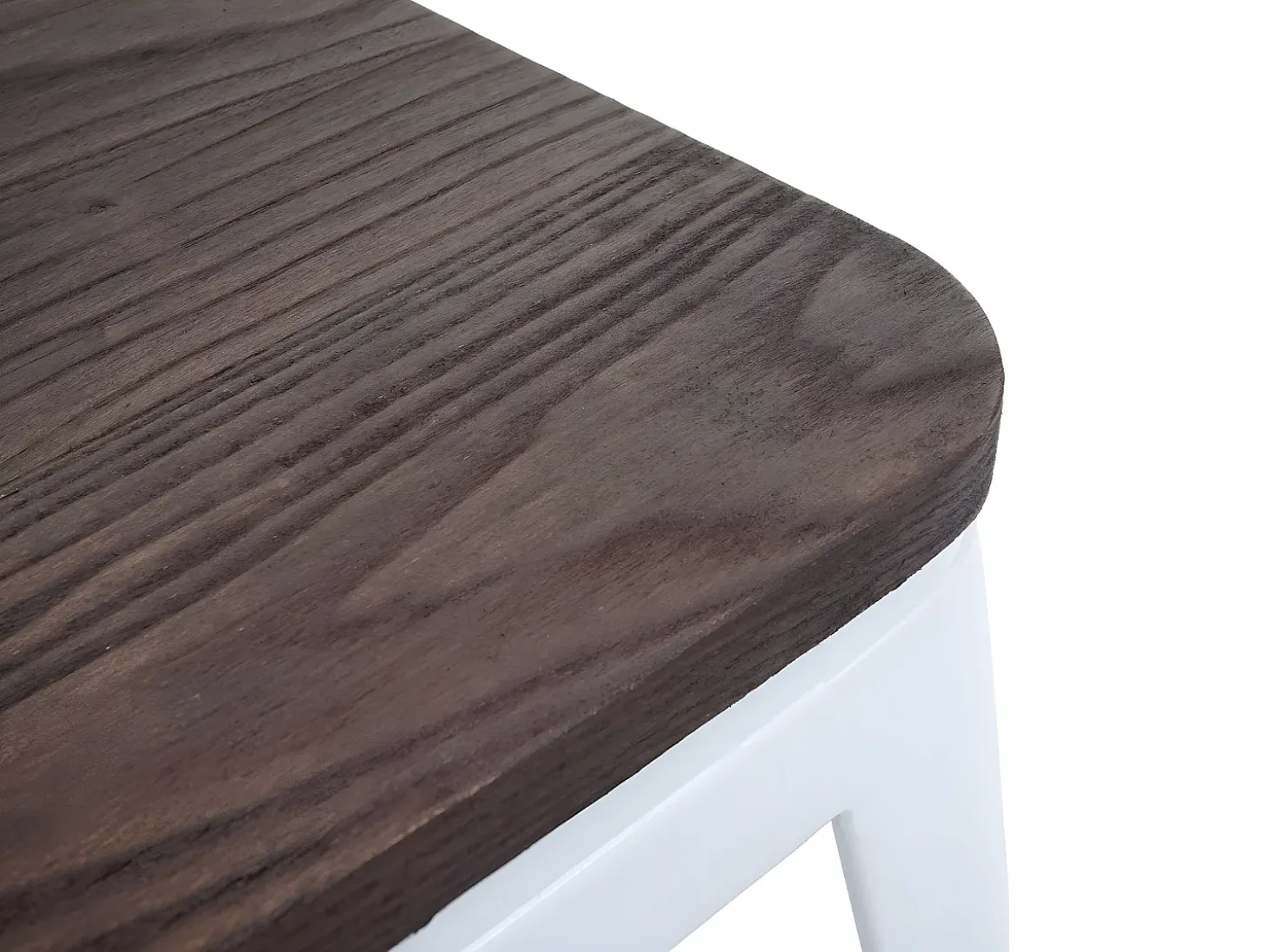 Taburete de bar MCW-A73 Metal apilable, blanco