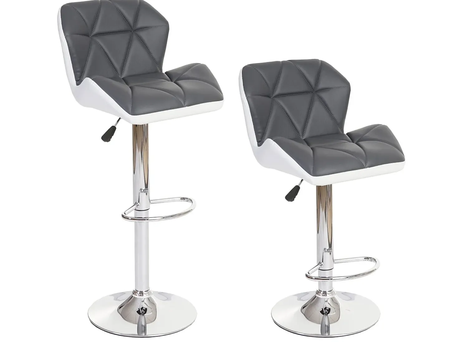 Taburete de bar MCW-A92 (set de 2), gris