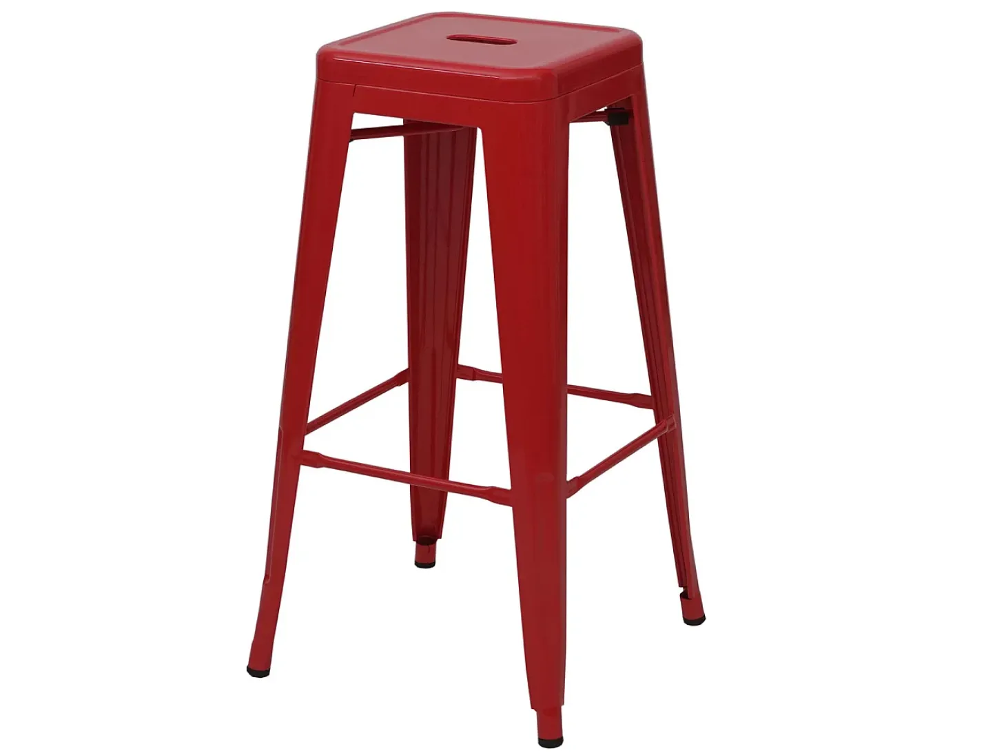 Taburete de bar MCW-A73 (set de 2), rojo