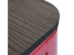 Taburete de bar MCW-A73 (set de 2), rojo