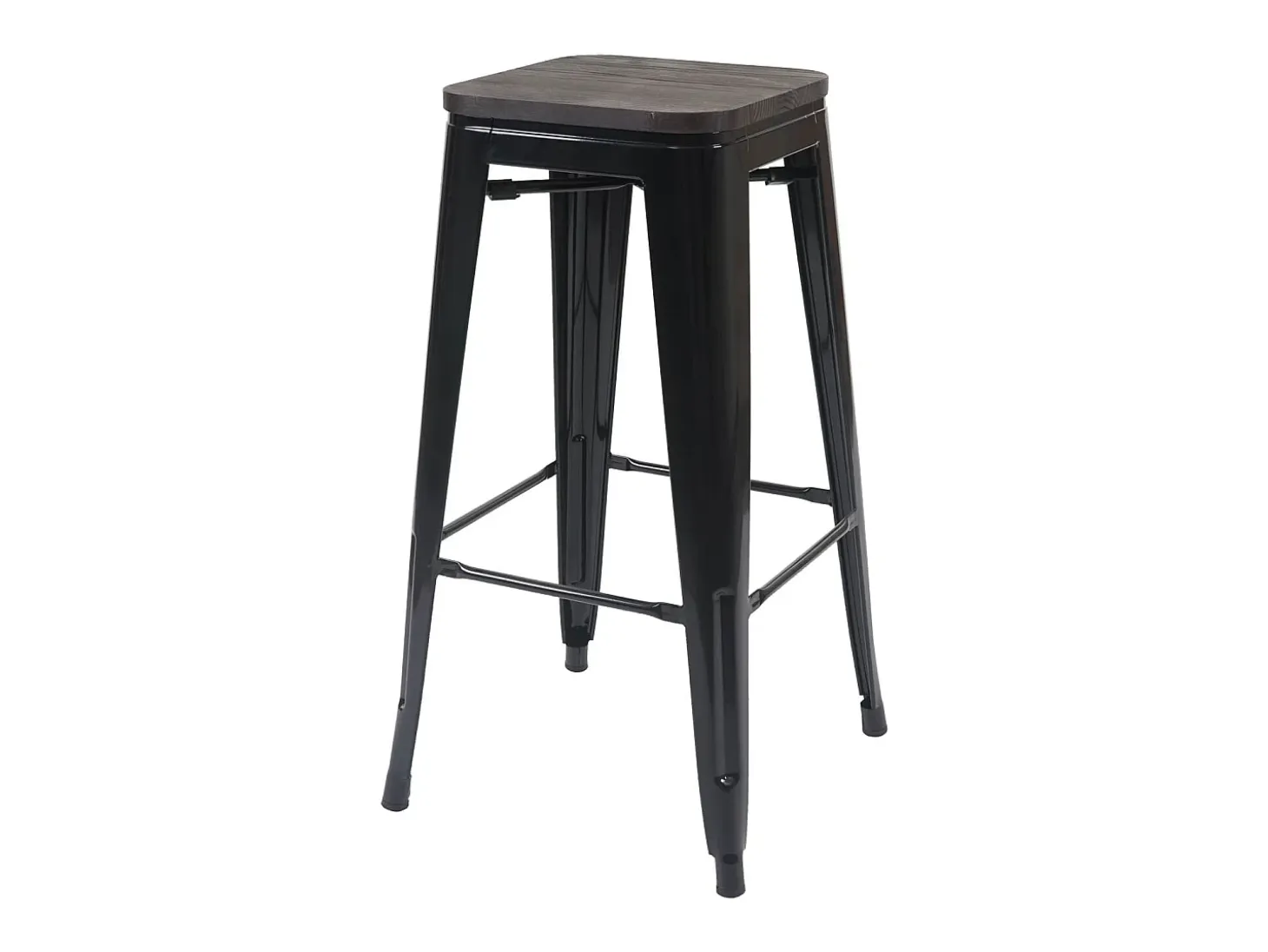 Taburete de bar MCW-A73 (set de 2), negro