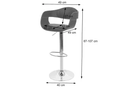 Taburete de bar MCW-A47b, marrón
