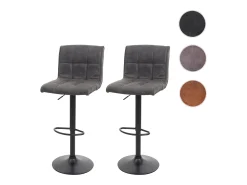 Taburete de bar MCW-B13 (juego de 2), vintage gris oscuro