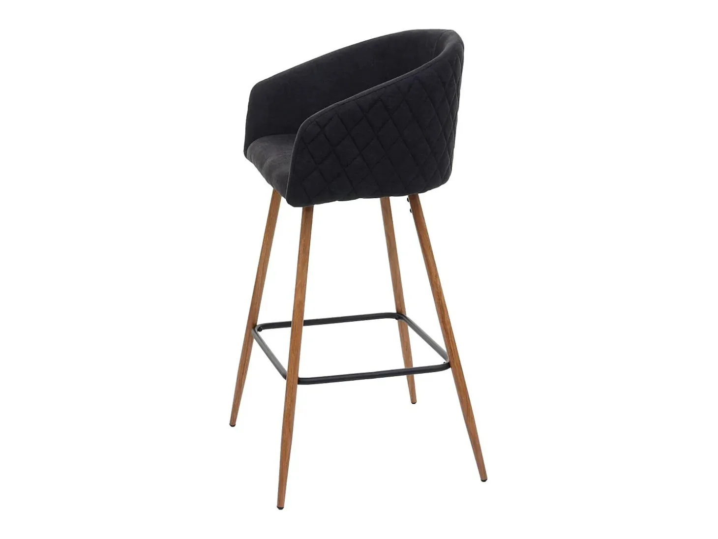 Taburete de bar MCW-D72 (juego de 2), tela/textil, gris antracita