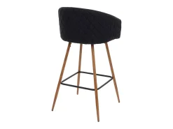 Taburete de bar MCW-D72 (juego de 2), tela/textil, gris antracita