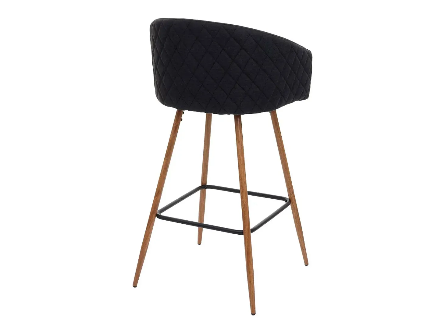 Taburete de bar MCW-D72 (juego de 2), tela/textil, gris antracita