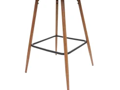Taburete de bar MCW-D72 (juego de 2), tela/textil, gris antracita