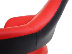 Taburete de bar MCW-F16 (juego de 2), rojo-negro