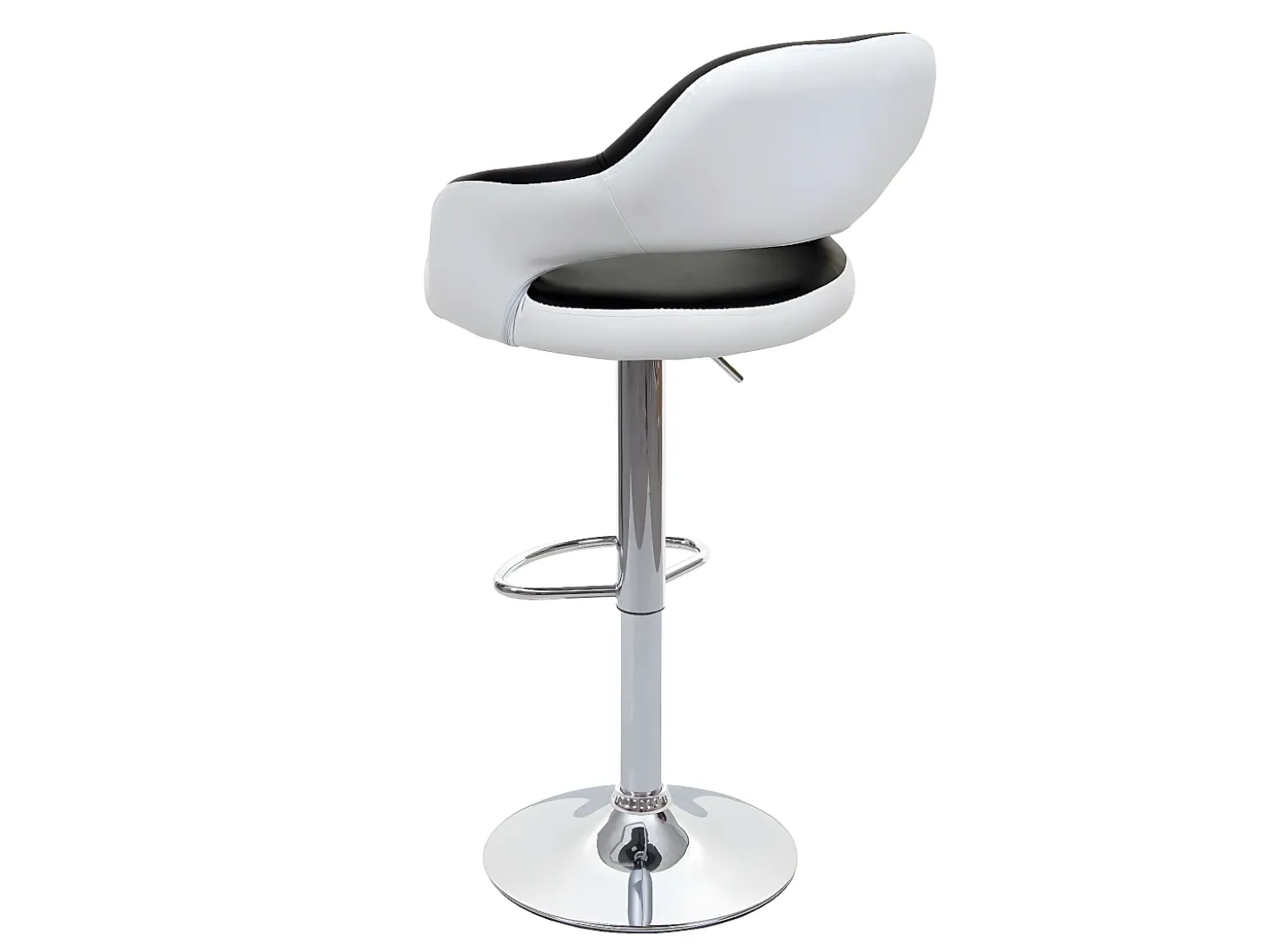 Taburete de bar MCW-F16 (juego de 2), blanco-negro