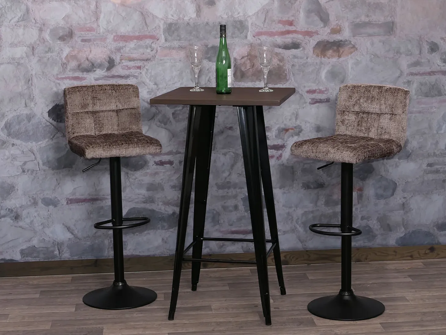 Taburete de bar MCW-G87 (juego de 2), marrón