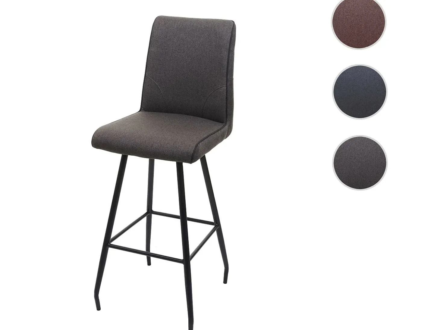 Taburete de bar MCW-H72, gris-marrón