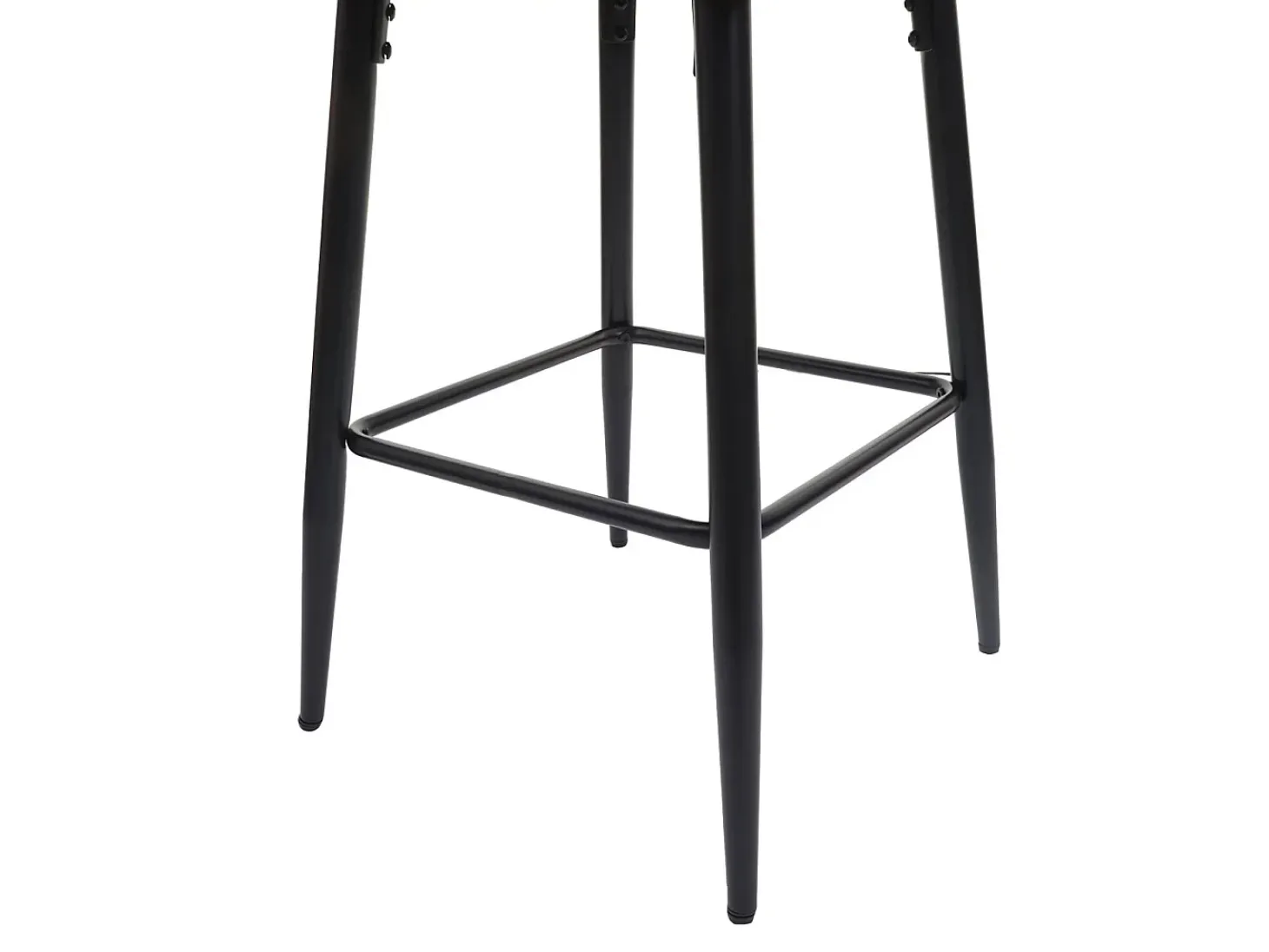 Taburete de bar MCW-H93 (juego de 2), imitación de cuero negro