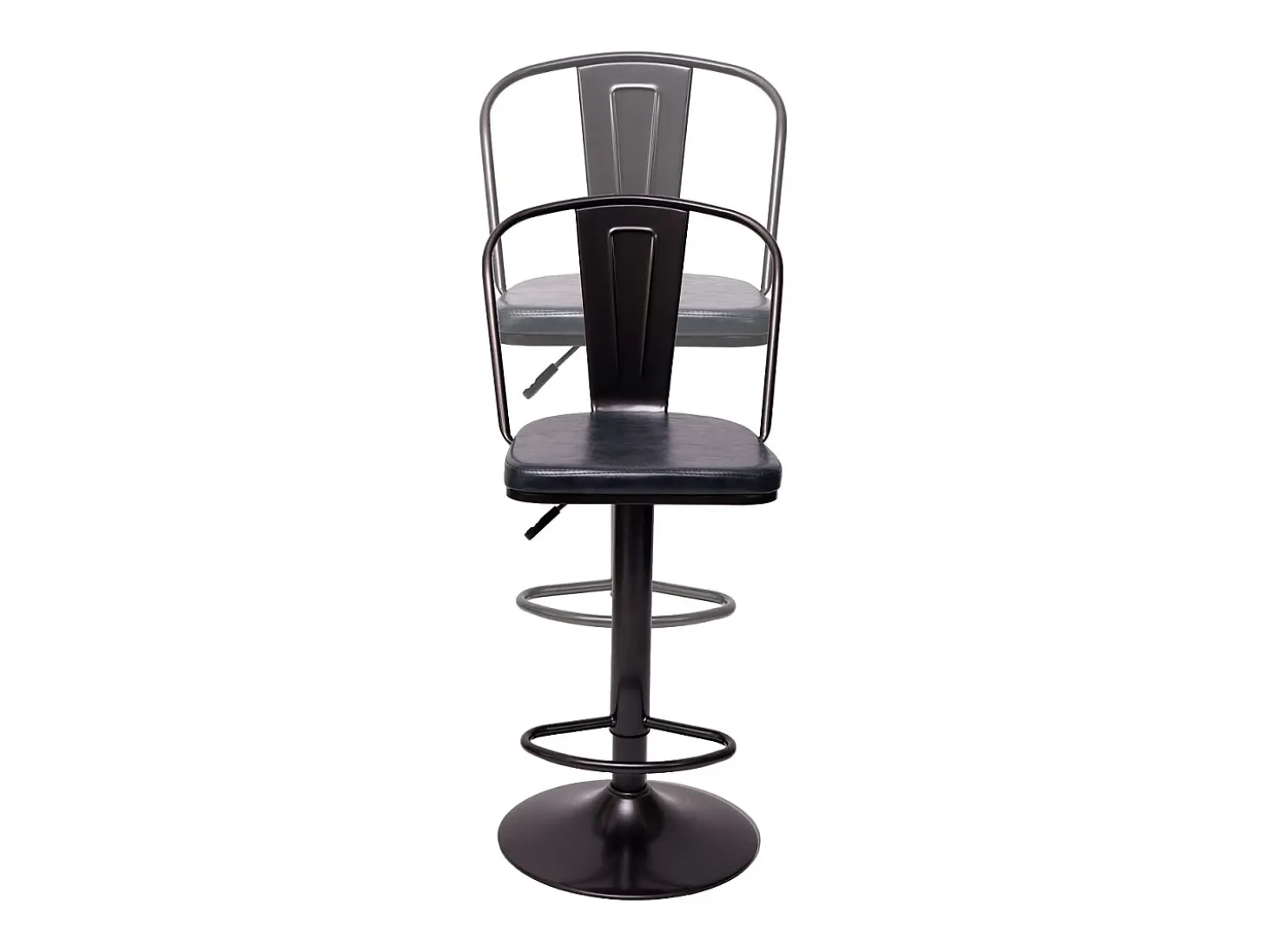 Taburete de bar MCW-H10a (juego de 2), gris vintage