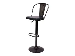 Taburete de bar MCW-H10a (juego de 2), gris vintage