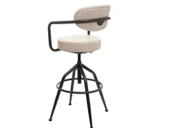 Taburete de bar MCW-H10f, beige vintage