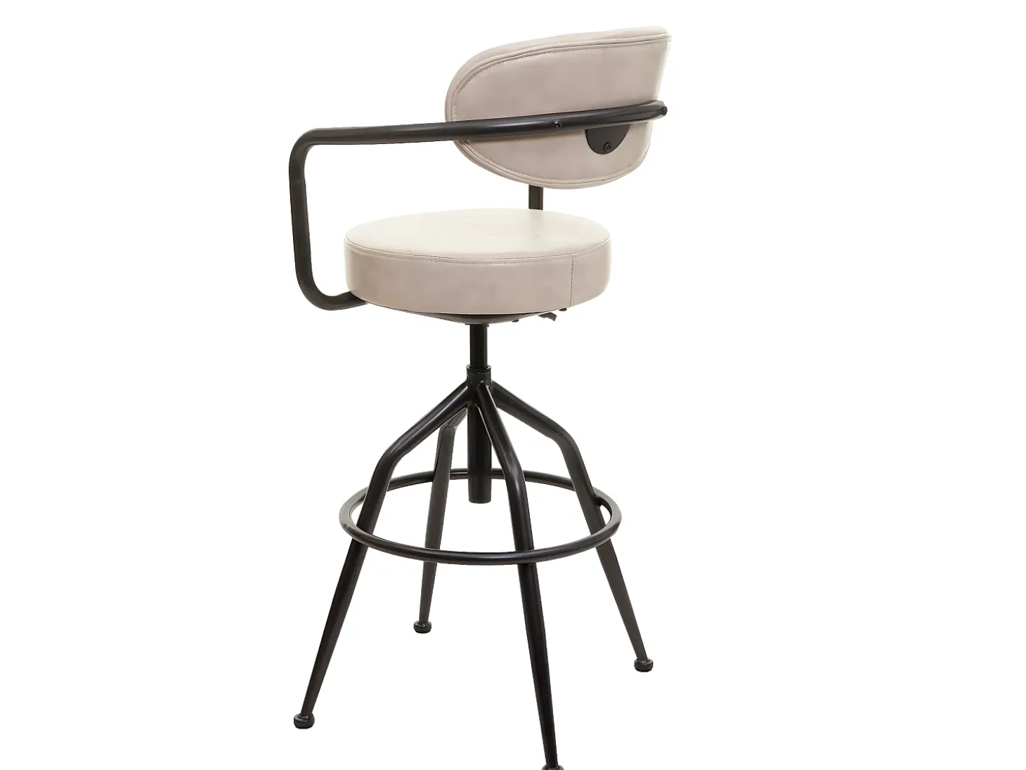 Taburete de bar MCW-H10f, beige vintage