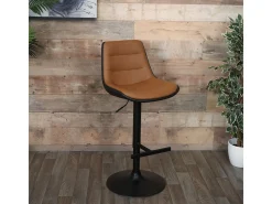 Taburete de bar MCW-L85 (juego de 2), marrón
