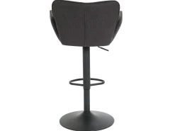 Taburete de bar MCW-M67, gris oscuro base negro