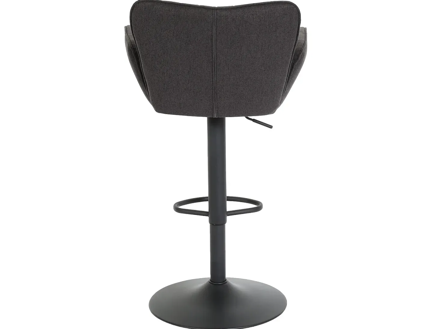 Taburete de bar MCW-M67, gris oscuro base negro