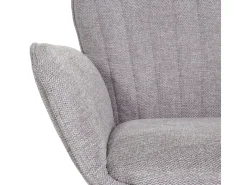 Taburete de bar MCW-M67, gris claro base negro