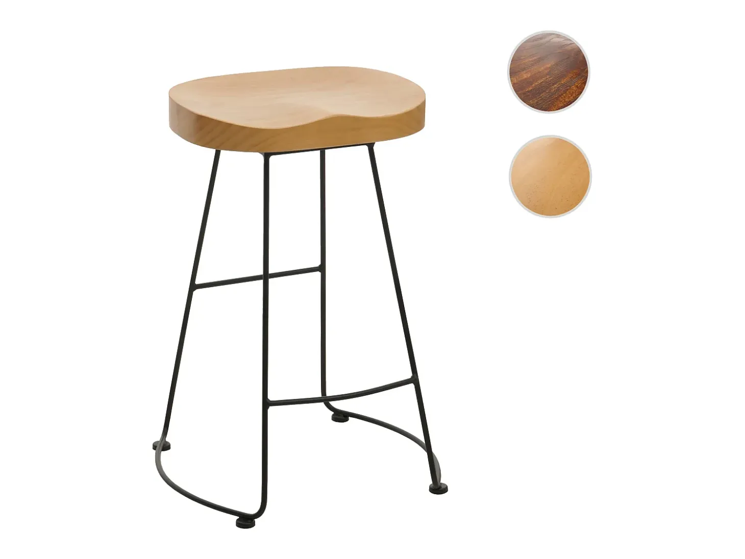 Taburete de bar MCW-N25, naturaleza