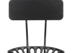 Taburete de bar MCW-N26, negro-plata