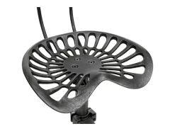 Taburete de bar MCW-N26, negro-plata