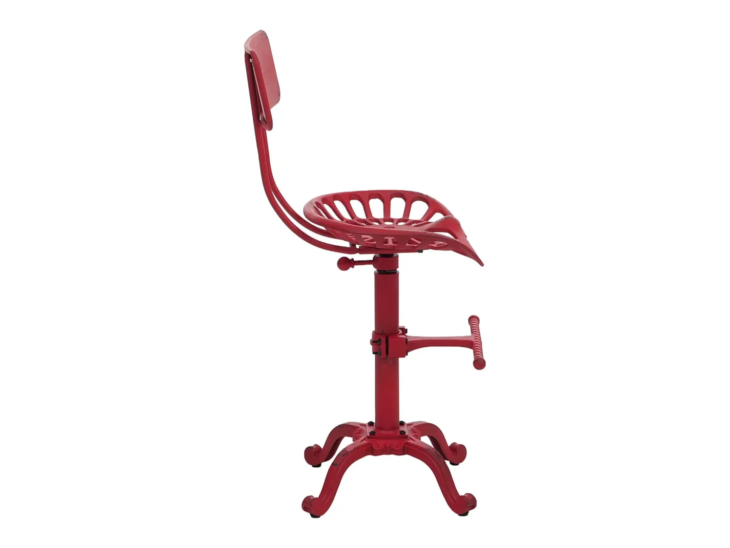 Taburete de bar MCW-N26, rojo