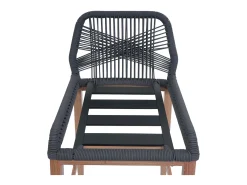 Taburete de bar MCW-O21 (set de 2), antracita, cojín gris claro